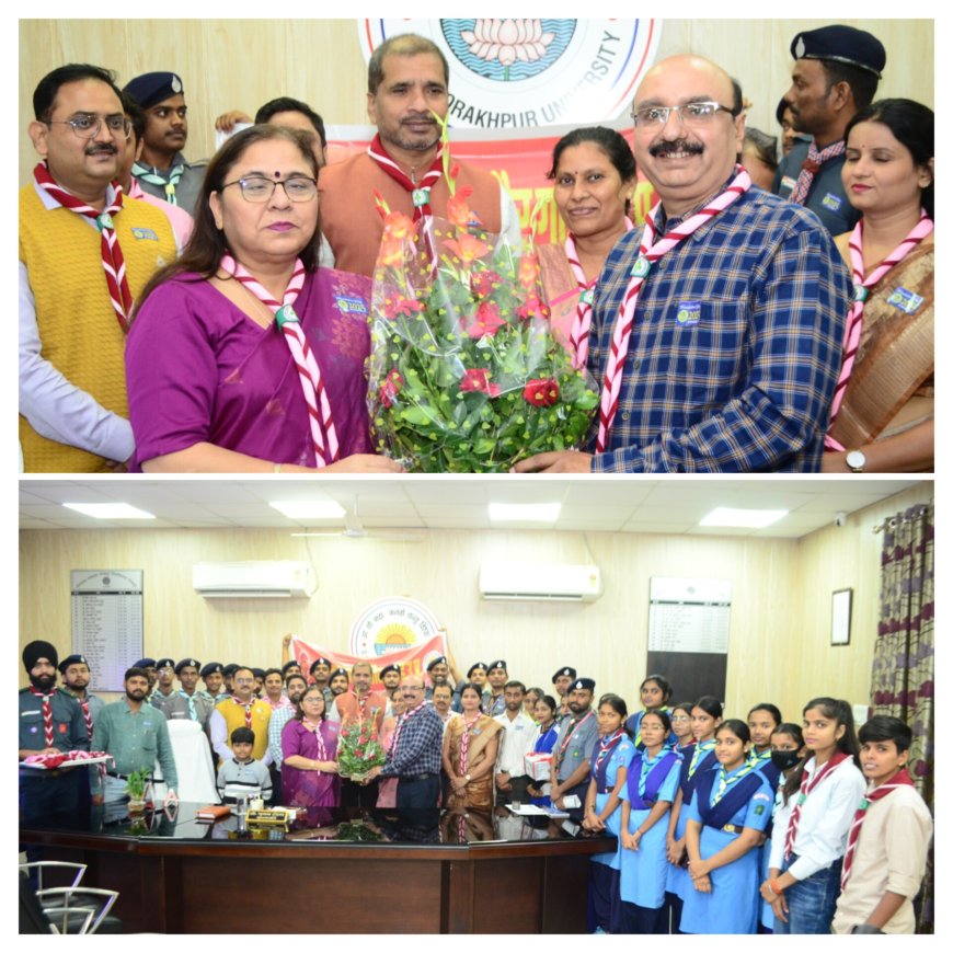 डीडीयू गोरखपुर विश्वविद्यालय में मनाया गया स्काउट और गाइड स्थापना दिवस