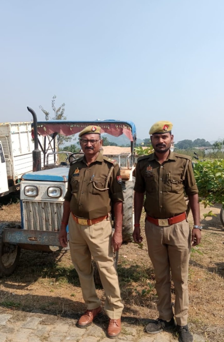अवैध खनन की सूचना पर खनिज विभाग व थाना जुगैल पुलिस की संयुक्त कार्रवाई में एक ट्रैक्टर (बालू लदा) किया गया सीज़