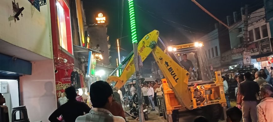 रूद्रपुर में चला अतिक्रमण हटाओ बुलडोजर अभियान