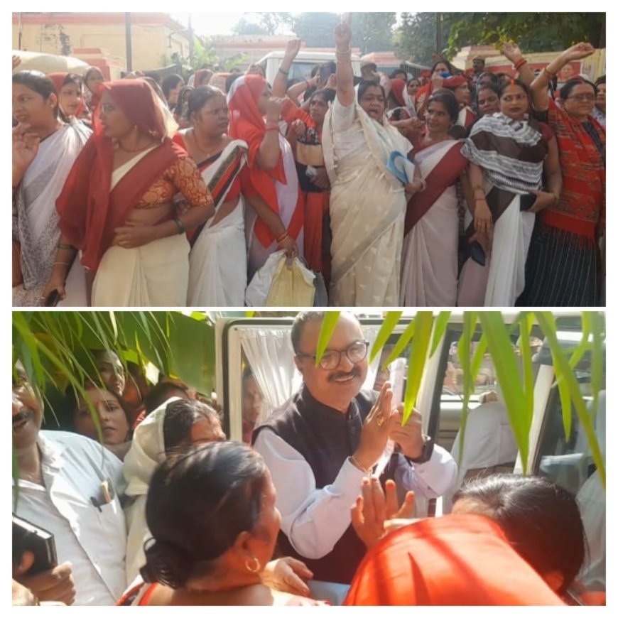 आशा बहुओं ने लंबित भुगतान को लेकर किया जिला अस्पताल में जोरदार प्रदर्शन, सीएमओ कार्यालय का घेराव