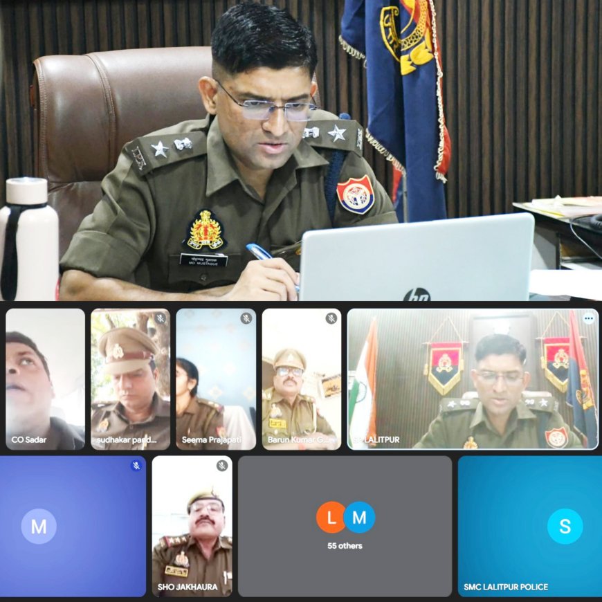 एसपी ने गूगल मीटिंग के माध्यम से जनपद में इनामियां अपराधियों के विरुद्ध कार्यवाही आदि की समीक्षा कर आवश्यक दिशा-निर्देश दिये।