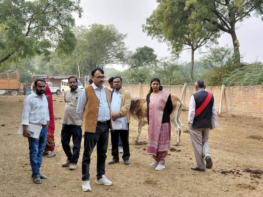कलिंदा गौशाला का तहसीलदार वा बीडीओ ने किया निरीक्षण
