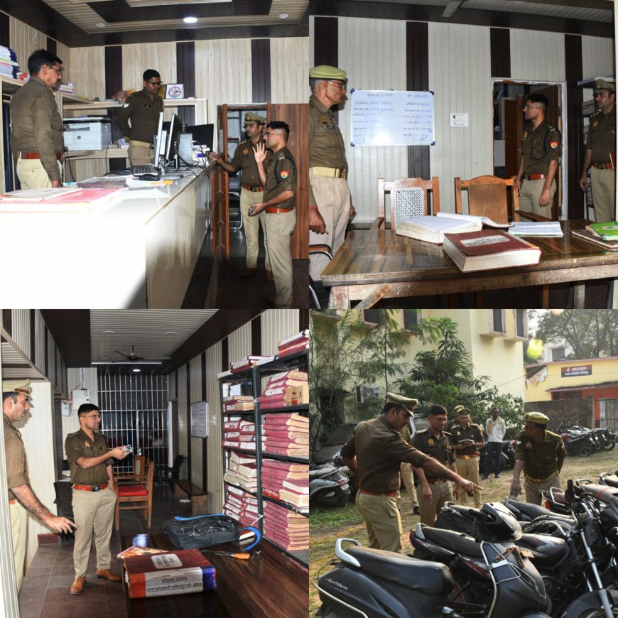 एसपी ने कोतवाली का आकस्मिक निरीक्षण कर संबंधित को दिये आवश्यक निर्देंश