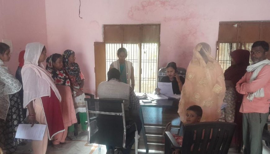 नायब तहसीलदार अन्नू सिंह ने एस आई आर का निरीक्षण किया