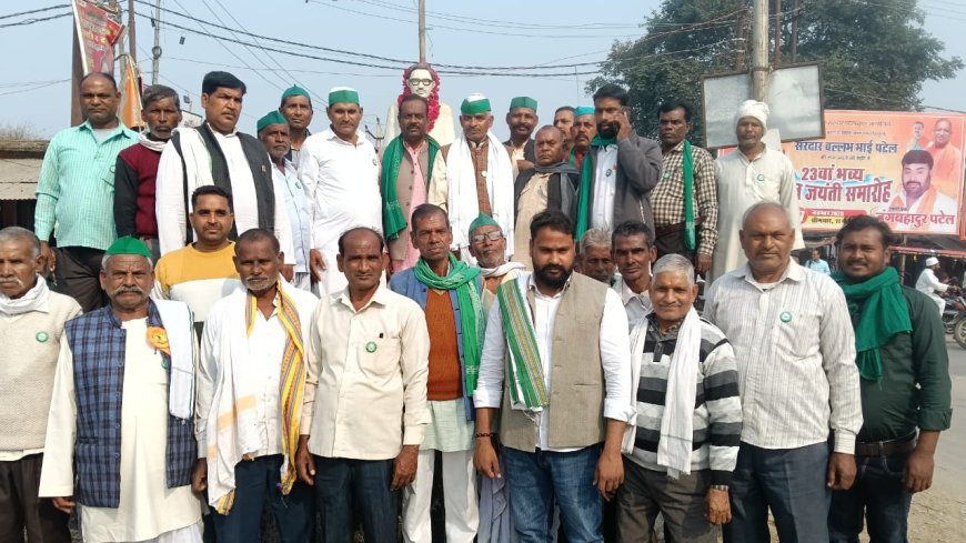 भा कि यू टिकैत गुट के नव नियुक्त जिला अध्यक्ष का स्वागत किया गया