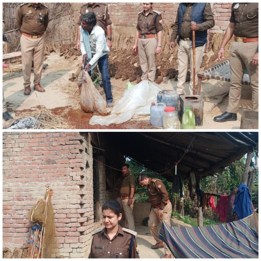 आबकारी विभाग की बडी कार्यवाही दो गांवों में मुखविर की सूचना पर दविस डालकर 20 लीटर शराब बरामद किया,लहन नष्ट कराया
