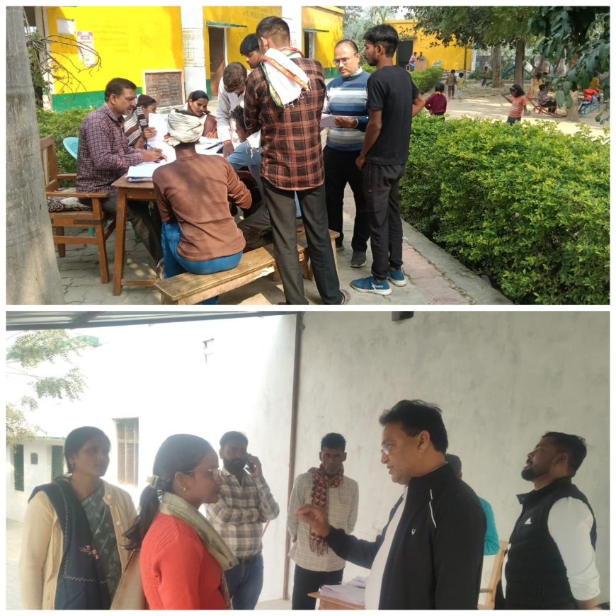 एस आई आर कार्य में तेजी लाने के लिए खंण्ड विकास अधिकारी, सहायक विकास अधिकारी,नायब तहसीलदार आदि ने दर्जनों पोलिंग बूथों का निरीक्षण किया