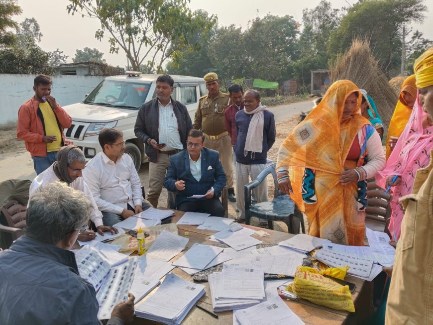 तहसील के पारिजात सभागार में उपजिलाधिकारी प्रीति सिंह की अध्यक्षता में एस आई आर कार्यों की समीक्षा बैठक