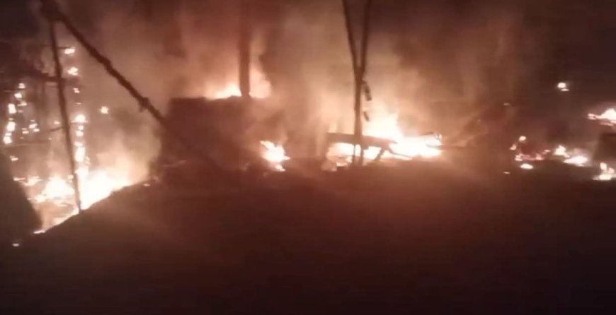 चाय नाश्ते की दुकान में संदिग्ध अवस्था में लगी आग अराजकतत्व की हरकत से गरीब रोजी-रोटी छिनी