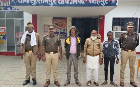 सुल्तानपुर घोष थाना क्षेत्र से तीन वारंटी गिरफ्तार