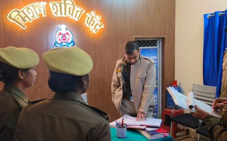 भदोही सुरियाव थाना एसपी अभिमन्यु नें मिशन शक्ति का किया निरीक्षण