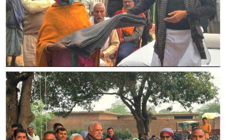 भाजपा के पूर्व मंत्री रणवेन्द्र प्रताप सिंह, उर्फ धुन्नी सिंह ने जरुरत मंदों को बांटे कंबल