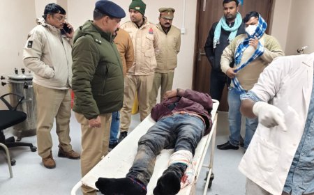 थाना रॉबर्ट्सगंज अन्तर्गत मधुपुर में दुमुही पुलिया के पास गो तस्करों व पुलिस में मुठभेड़