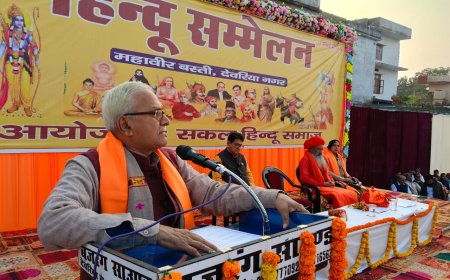 विशाल हिन्दू जागरण के तहत भुजौली में भव्य हिन्दू सम्मेलन, जयकारों से गूंजा वातावरण