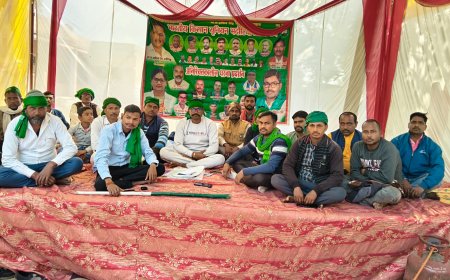 भारतीय किसान यूनियन भदौरिया संगठन का 16 सूत्रीय मांगों को लेकर 7 वें दिन भी अनिश्चितकालीन धरना जारी रहा