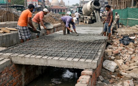 विरासत गलियारा निर्माण में गुणवत्ता पर गंभीर सवाल, स्लैब और नाला निर्माण में मानकों की अनदेखी का आरोप
