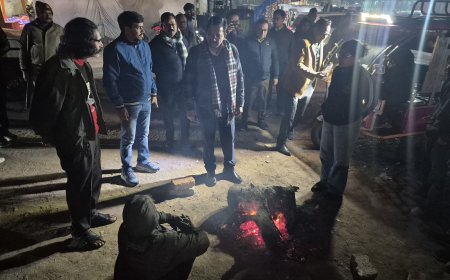 शीतलहर में राहत कार्यों की समीक्षा, जिलाधिकारी ने रैन बसेरों व अलाव का किया निरीक्षण