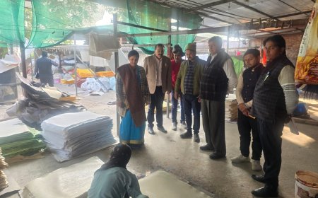 वित्त विभाग की निदेशक ने हाथ कागज बनाने की विधि समझी