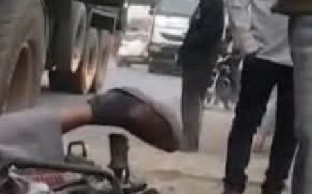 बेकाबू डंपर ने रिटायर्ड लेखपाल को रौंदा, साथी लेखपाल बाल बाल बच्चा