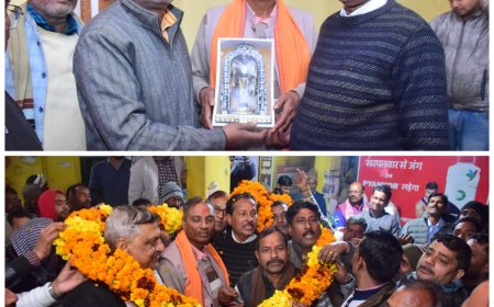 भाजपा के नवनियुक्त जिला अध्यक्ष भुल्लन वर्मा का मरकामऊ में बृजेश कुमार वर्मा आदि ने स्वागत किया