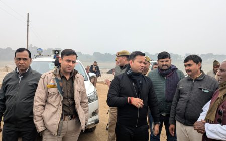 सेमराध नाथ में माघ मेला को लेकर DMऔर SP नें किया निरीक्षण