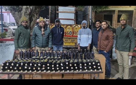 थाना माँट पुलिस व आबकारी विभाग की संयुक्त कार्रवाई, 600 बोतल अवैध अंग्रेजी शराब के साथ दो तस्कर गिरफ्तार