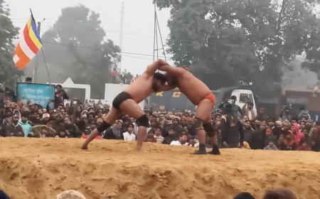 कस्बा बदोसरांय के बगल रसूलपुर में विराट कुश्ती प्रतियोगिता में पहलवानों ने दिखाया दमखम