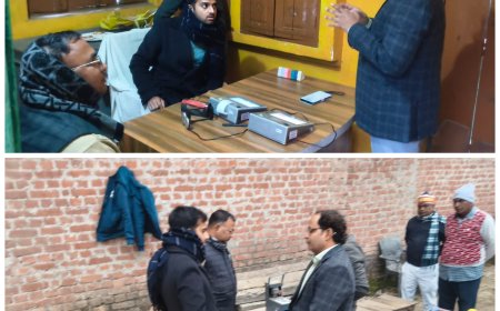 उपजिलाधिकारी ज्वाइंट मजिस्ट्रेट ने तहसीलदार के साथ विपणन धान क्रय केंद्र बदोसरांय का निरीक्षण किया