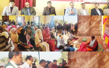 मण्डलायुक्त ने डीएम के साथ बम्हौरीसर में जनचौपाल लगाकर जनता की समस्याओं का जाना व ग्रामीणों से लिया सरकारी योजनाओं फीडबैक