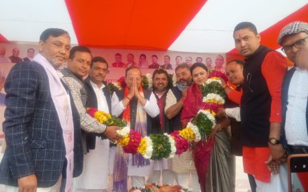 अटल के आदर्शों पर चलने का संकल्प, खेरागढ़ में भाजपा का भव्य कार्यक्रम