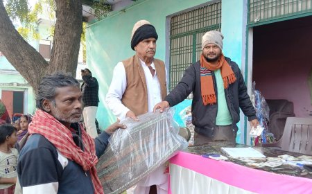 गरीबों की सेवा करना पुनीत कार्य- आद्या प्रसाद तिवारी