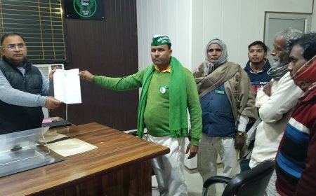 भारतीय अवस्थी किसान संगठन ने 11 सूत्रीय ज्ञापन मांग पत्र तहसीलदार बालेन्दु भूषण वर्मा को सौंपा