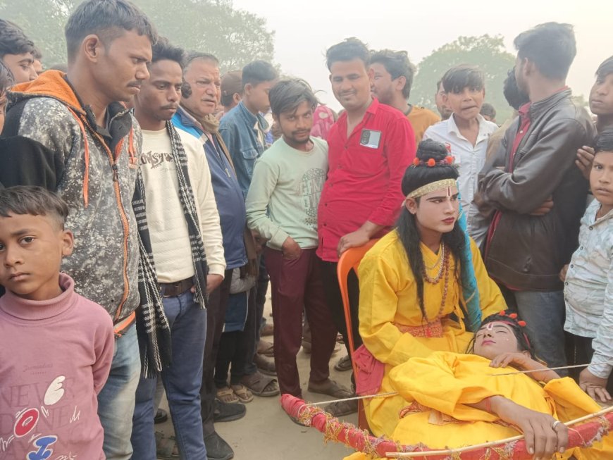 मरकामऊ में रामलीला का मंचन