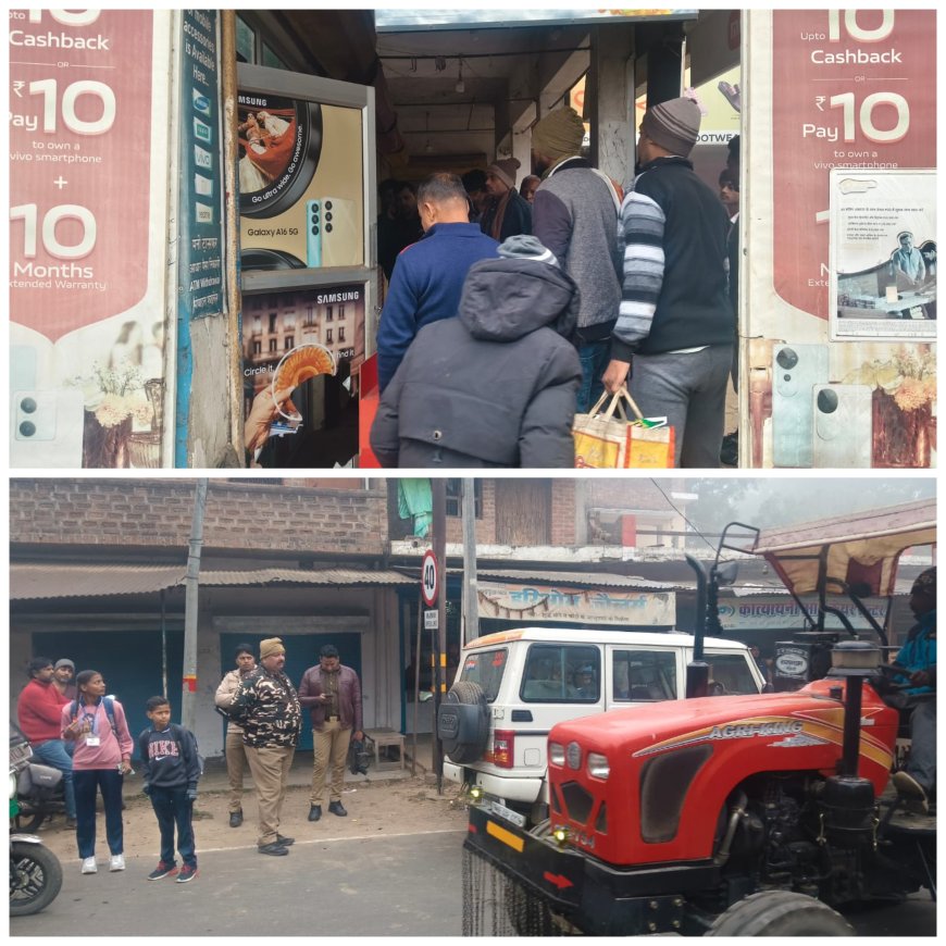 मोबाइल की दुकान में शटर तोडकर नकदी व मोबाइल गये चोरी पुलिस कर रही जांच