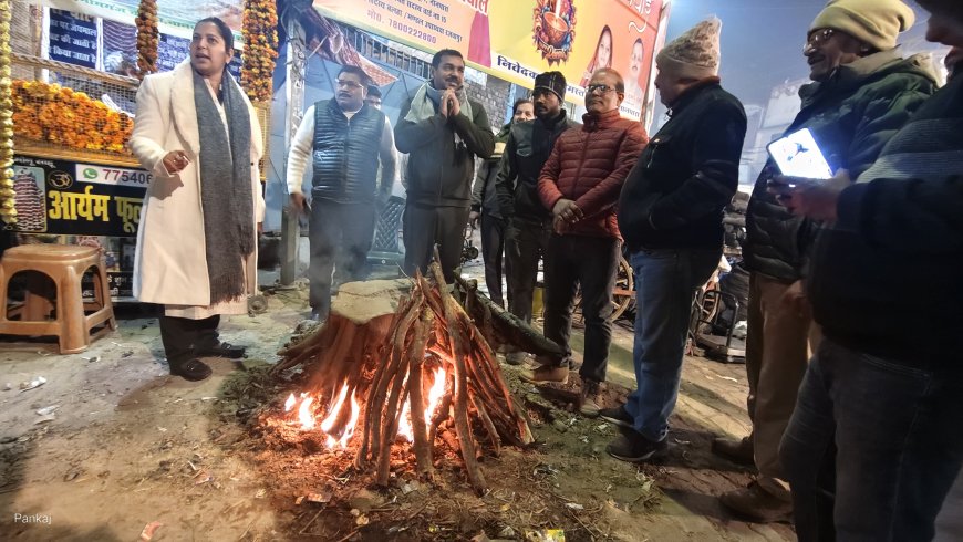 एसडीएम नानपारा ने रैन बसेरों व अलाव स्थलों का किया निरीक्षण