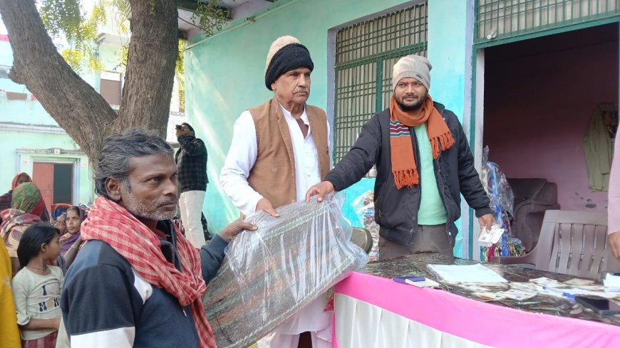 गरीबों की सेवा करना पुनीत कार्य- आद्या प्रसाद तिवारी