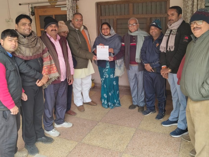 महाराणा प्रताप की प्रतिमा को लेकर क्षत्रिय महासभा का प्रतिनिधिमंडल पालिका अध्यक्ष से मिला