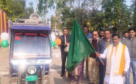 राष्ट्रीय सड़क सुरक्षा माह का शुभारंभ सदर विधायक ने दिखाई हरी झंडी