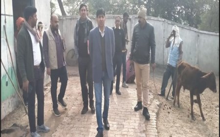 मुख्य विकास अधिकारी, चित्रकूट द्वारा  स्थाई गौआश्रय केन्द्र, ग्रा०पं० हटया, विकास खण्ड मऊ का निरीक्षण किया गया।