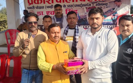 टाउन क्रिकेट क्लब दुद्धी के मुकाबले में अयोध्या की शानदार जीत