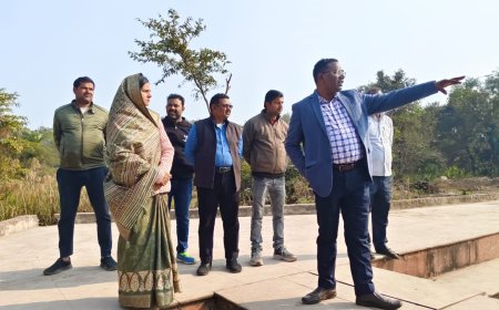 सीतापाठा मंदिर पर मकर संक्रांति मेले की तैयारी तेज अध्यक्ष व ईओ ने लिया जायजा