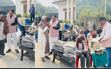 कड़ाके की ठंड में ग्राम प्रधान ने बांटे 500 कम्बल, जरूरतमंदों को मिली बड़ी राहत