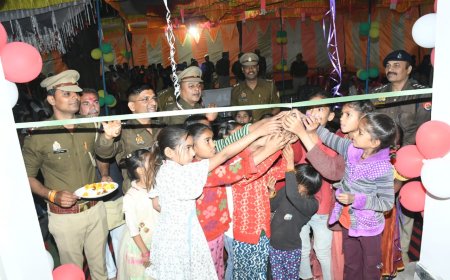 नन्ही बेटियों के हाथों खुला धौरीसागर पुलिस चौकी का द्वार