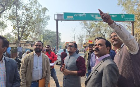 जिलाधिकारी द्वारा आज बेड़ी पुलिया चौराहे के प्रस्तावित सौंदर्यीकरण कार्यों का गहन स्थलीय निरीक्षण किया गया।