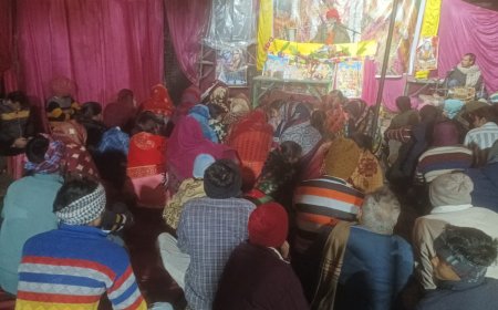 बांस बरौलिया में शुरू हुई भागवत कथा ,श्रद्धालुओं की उमड़ी भीड़