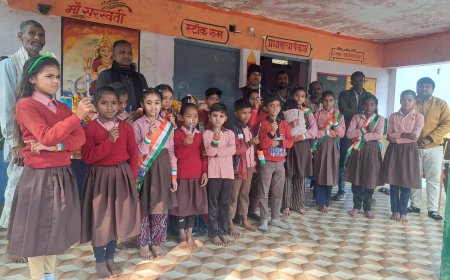 सैदपुर माजरा मुड़िया में हर्षोल्लास के साथ मना गणतंत्र दिवस बच्चों ने निकाली तिरंगा यात्रा