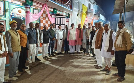 शिक्षक जयहिंद सिंह के आवास पर एमएलसी प्रत्याशी शिवशंकर पटेल का भव्य स्वागत