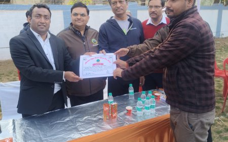 विद्युत उपकेंद्र कुरारा के अवर अभियंता व उपखंड अधिकारी  को प्रशस्ति पत्र देकर किया सम्मानित