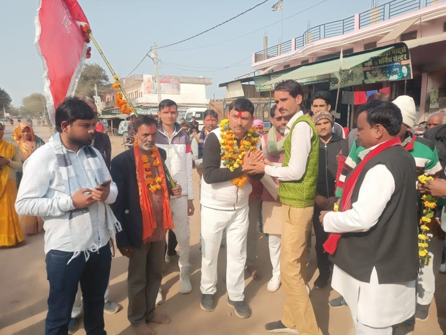 सैदपुर से बरमान घाट के लिए 200 पदयात्रियों का जत्था रवाना मकर संक्रांति पर करेंगे नर्मदा स्नान