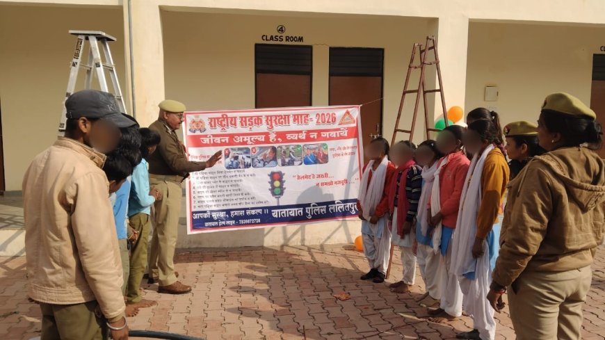 राजकीय इंटर कॉलेज में यातायात जागरूकता कार्यक्रम आयोजित
